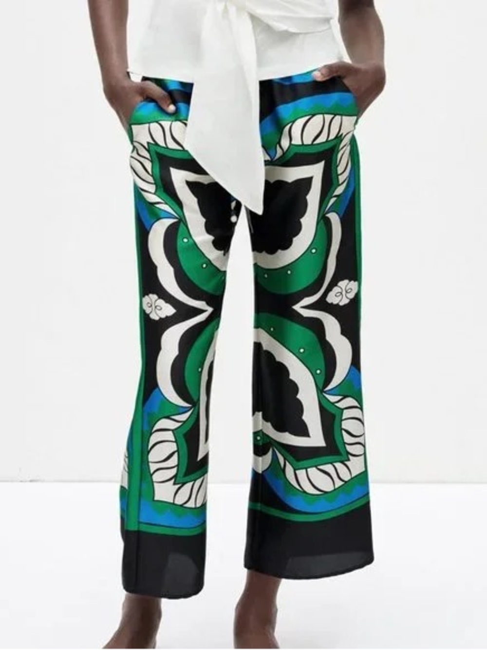 MICAS Printed Drawstring Waist Print Pants